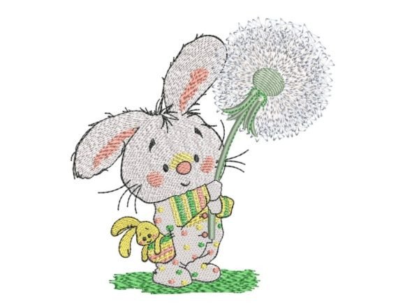 Easter Bunny with Dandelion