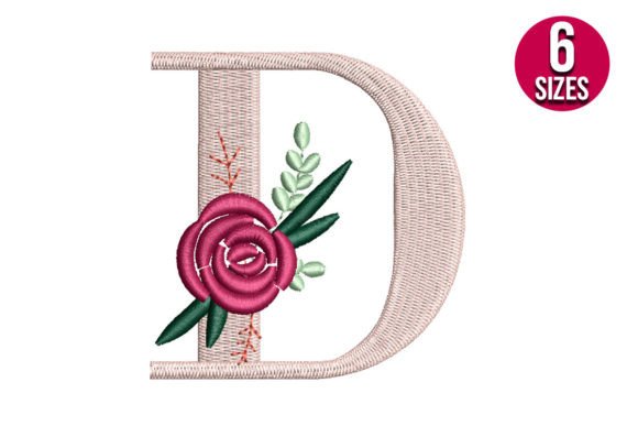 Floral Alphabet D Letter