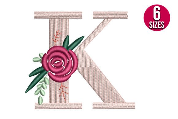Floral Alphabet K Letter