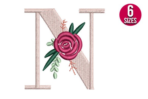 Floral Alphabet N Letter