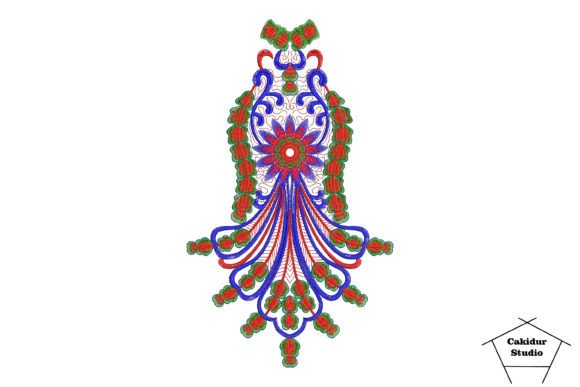 Floral Hanging Lantern Embroidery