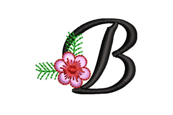 Floral Letter B: Elegant Monogram for Craft Fair Sales