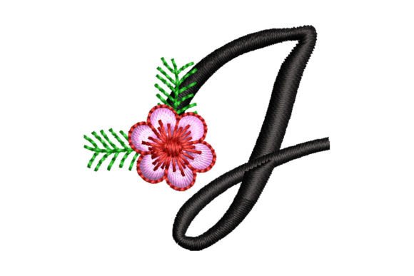 Floral Letter J: Elegant Monogram for Holiday & Wedding Season