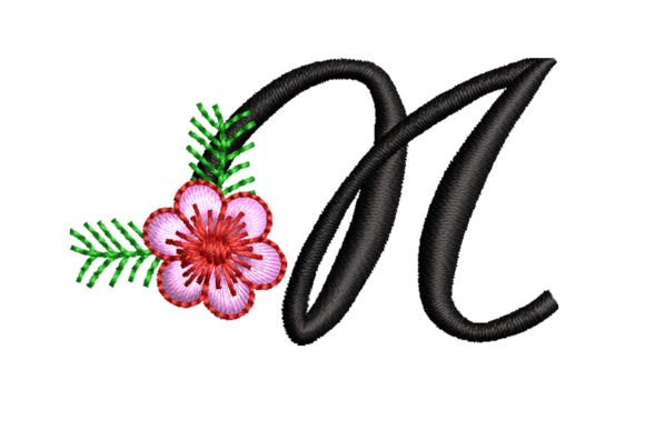 Floral Letter N: Elegant Monogram for Seasonal & Wedding Designs