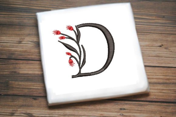 Floral Monogram Letter D
