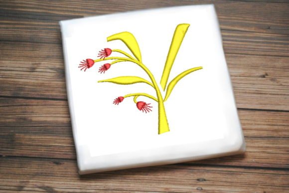 Floral Monogram Letter Y