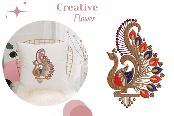 Floral Peacock Patch