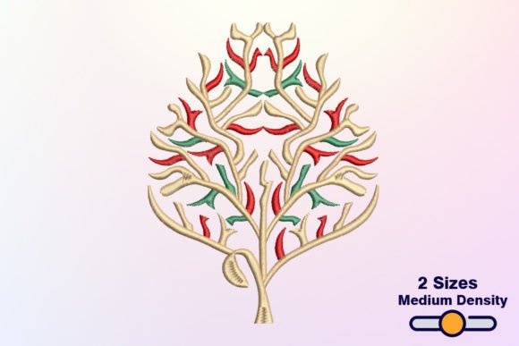 Floral Tree Embroidery Design