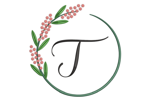 Monogram T: A Summer-Soft Floral Monogram for Personalized Gifts